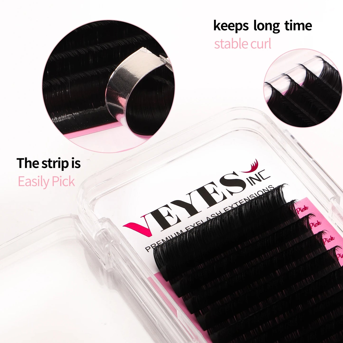 Veyes Inc Eyelash Extensions 8 To 16 Matte Black Silk