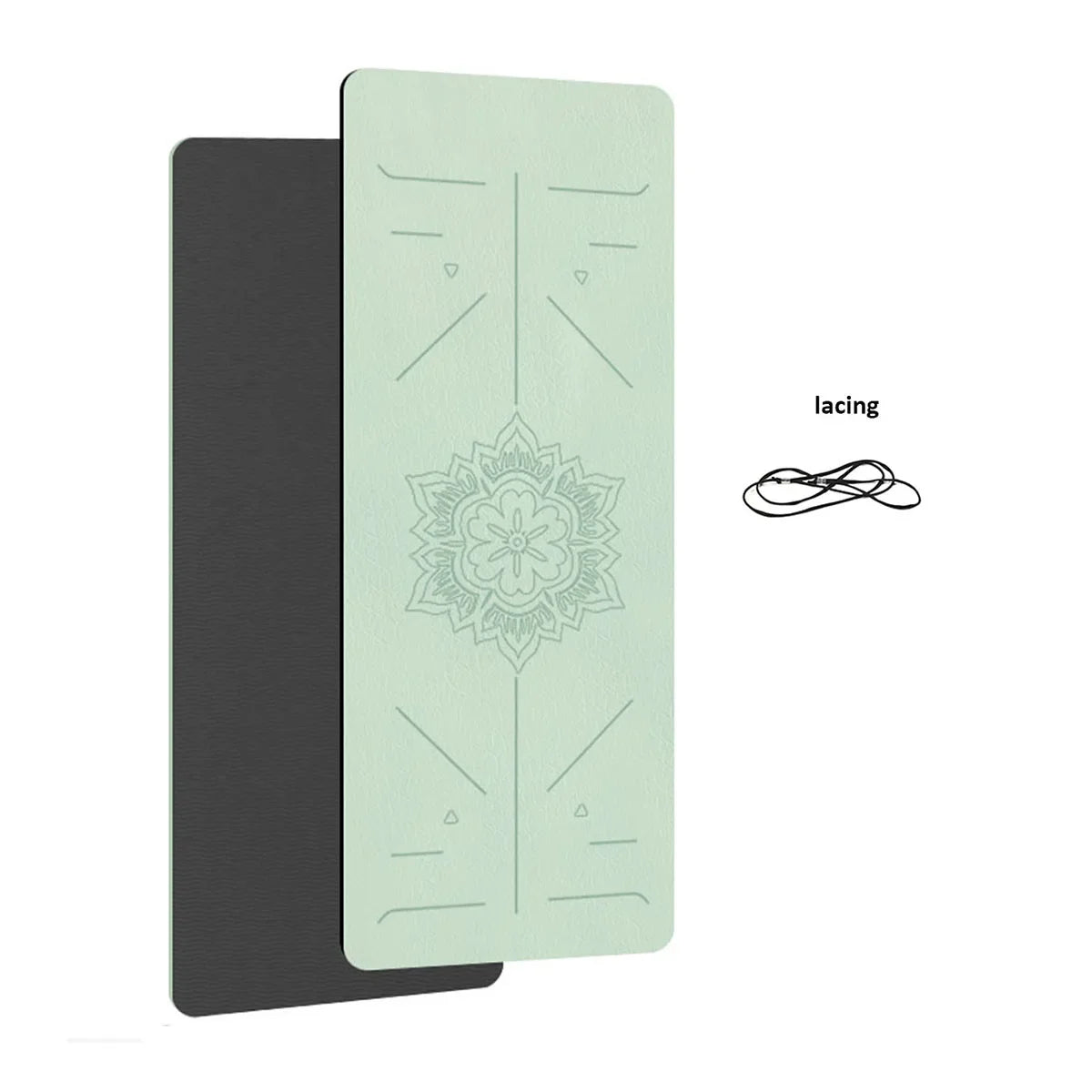 TPE Yoga Mat Non Slip Home Fitness Mat 6mm 180x57cm