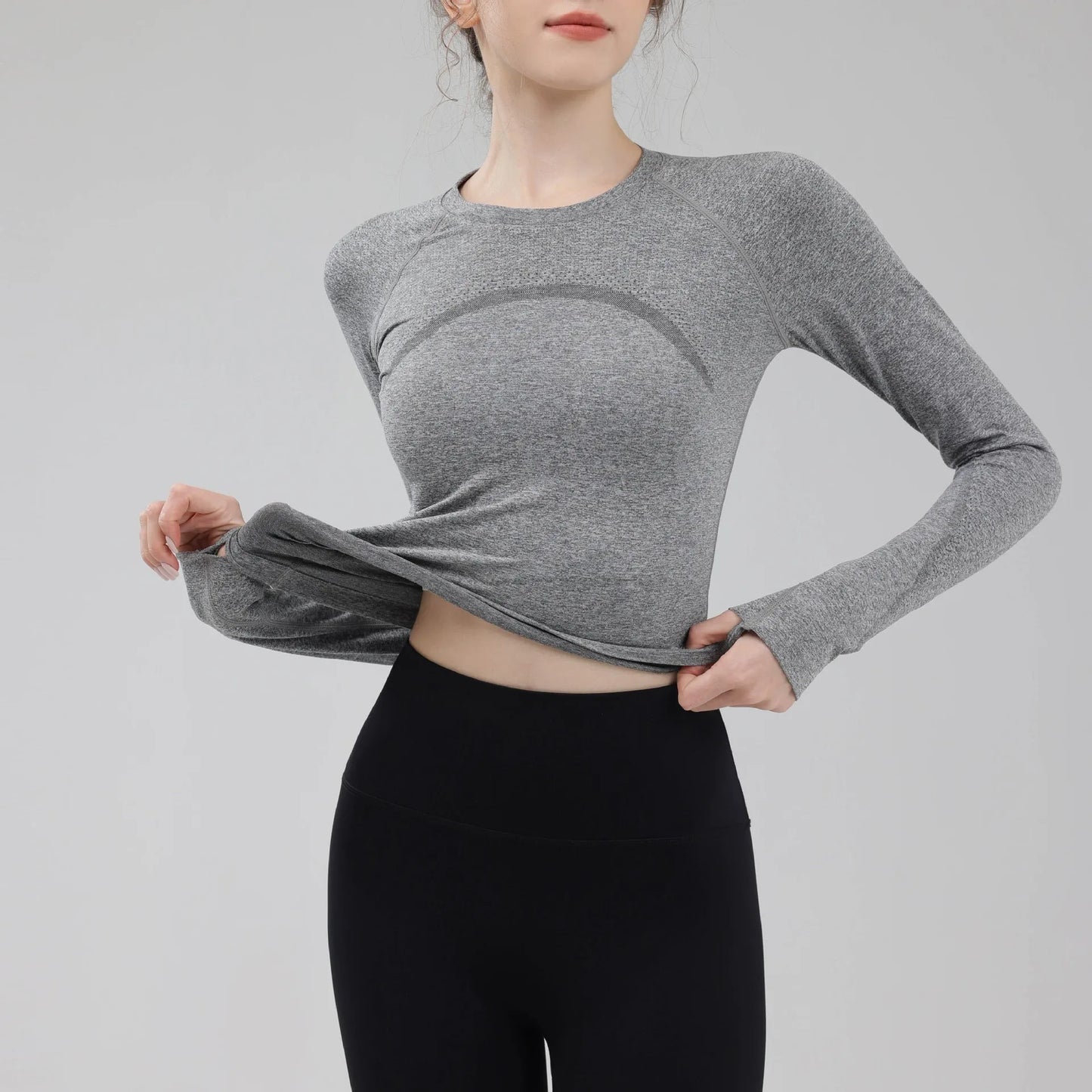 Women's Long Sleeve Yoga Shirt Breathable Quick Dry Top