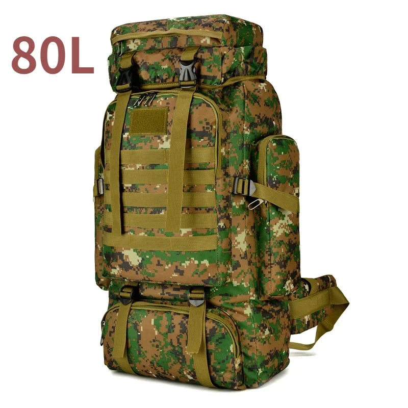 80L To 100L Mountaineering Backpack Climbing Bag Tactical Large Outdoor Hiking Camping Travel