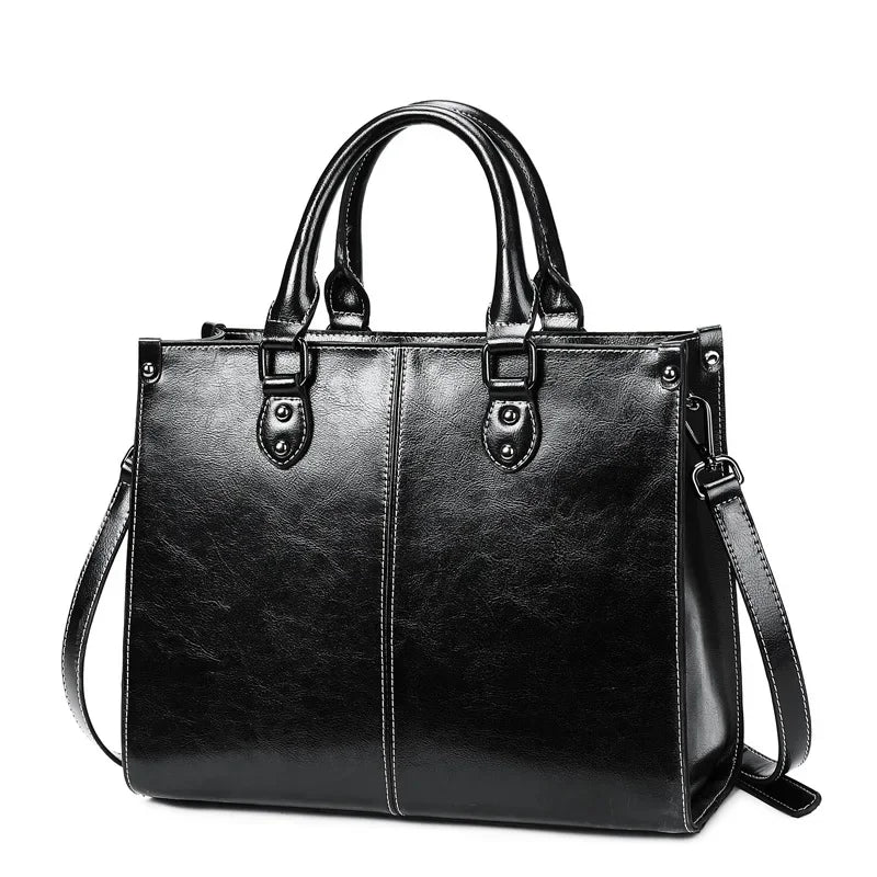 Women Handbag Crossbody Shoulder Tote Bag Genuine Leather Cowhide Messenger Top Handle Fashion Office Bag