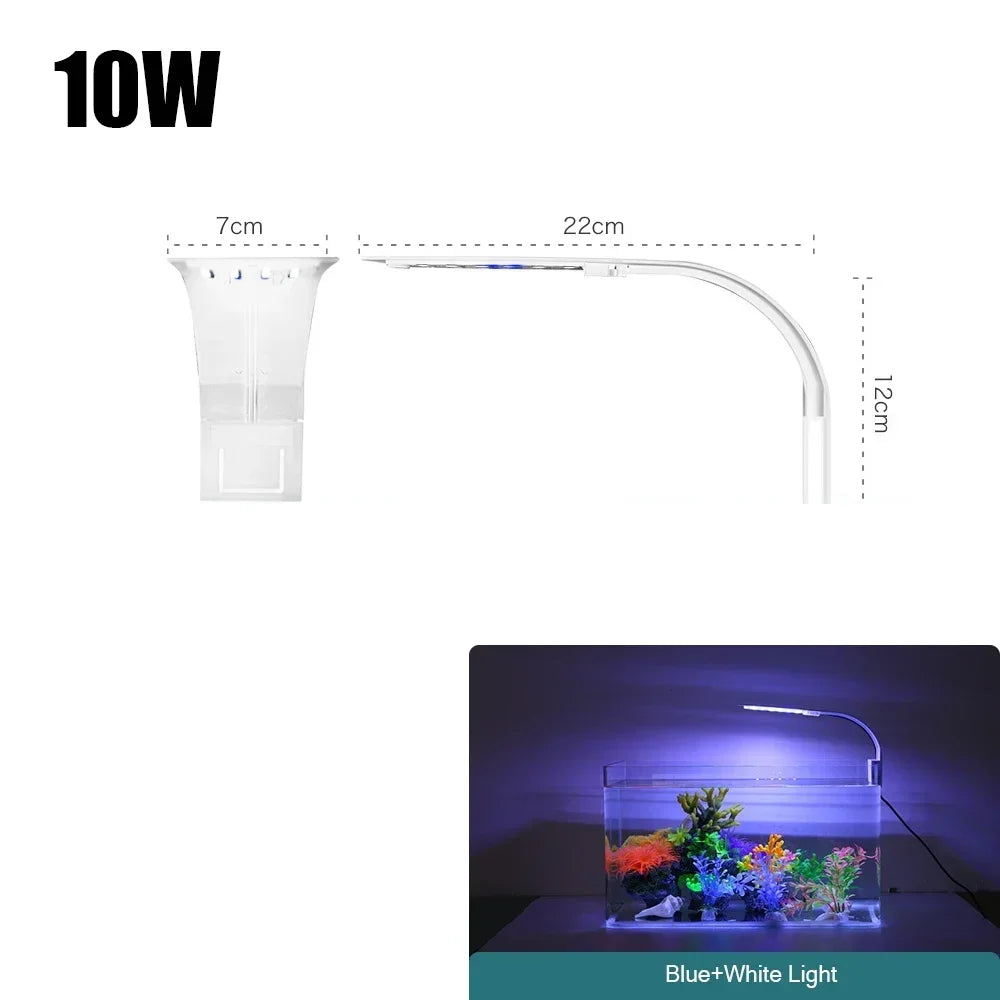 Super Slim LED Aquarium Clip On Light For Plants 5W 10W 15W