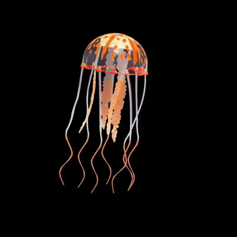 Artificial Swim Glow Jellyfish For Fish Tank Luminous Aquarium Underwater Decoration That Moves With Water Current