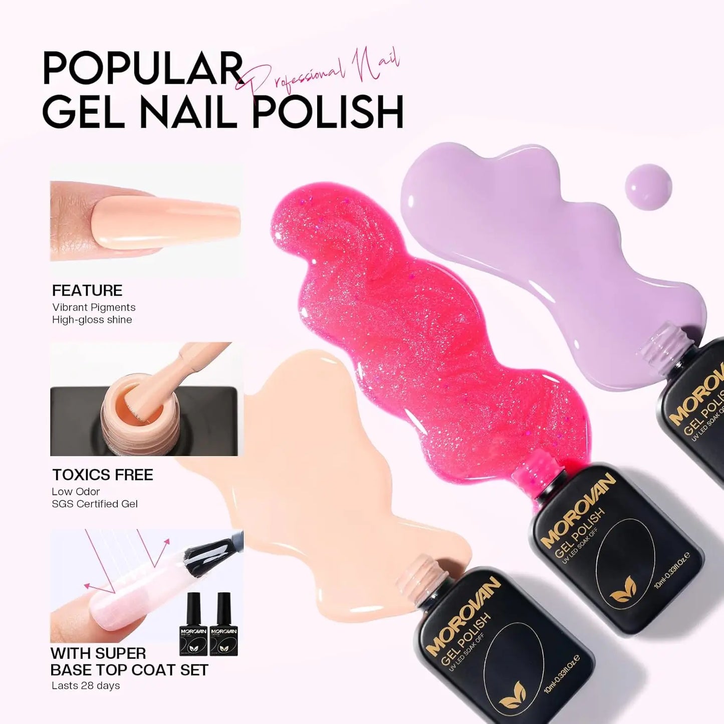 Morovan Nail Set For Beginners Diamond Powder Nail Art Kit