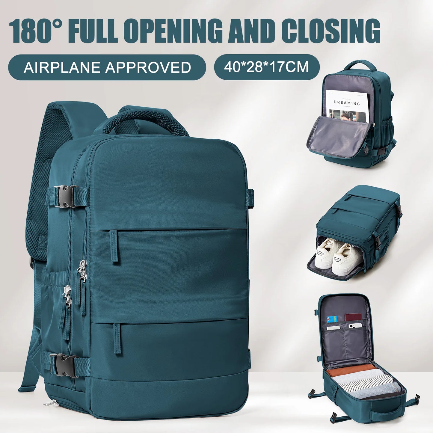 Unisex Ryanair Hand Luggage Backpack 40x20x25 Cm Waterproof Carry On Business Laptop Bag For Travel And College