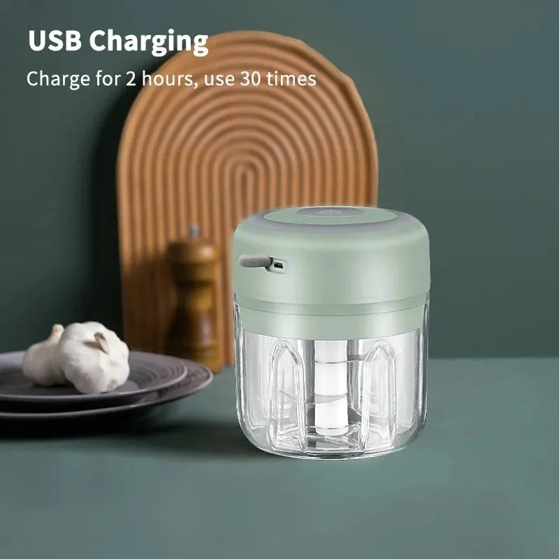 250ml Electric Garlic Chopper Meat Grinder Garlic Masher