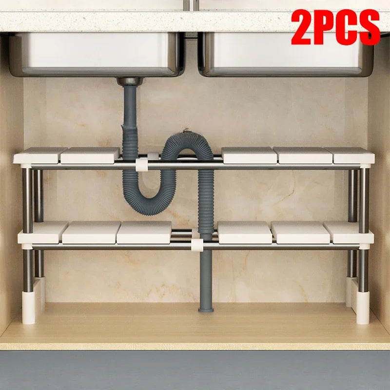Expandable Stainless Steel Kitchen Sink Storage Rack