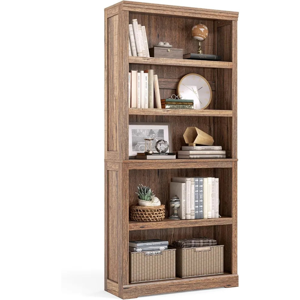 5 Shelf Floor Standing Bookcase 68 Inch Tall Home Office