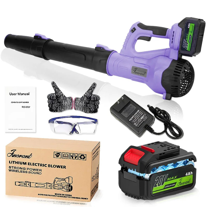 Ultra High Power Cordless Leaf Blower with Battery for Garden Cleaning Leaves Dust Removal and Snow Removal