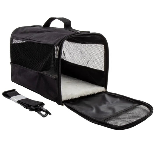 Small Pet Carrier With Removable Adjustable Shoulder Strap