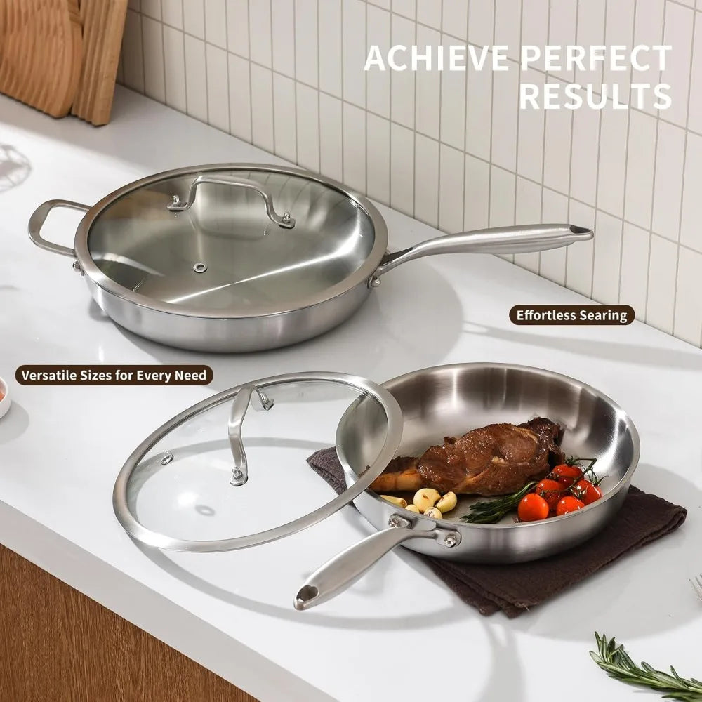 Stainless Steel Tri Ply Cookware Set Induction Nonstick