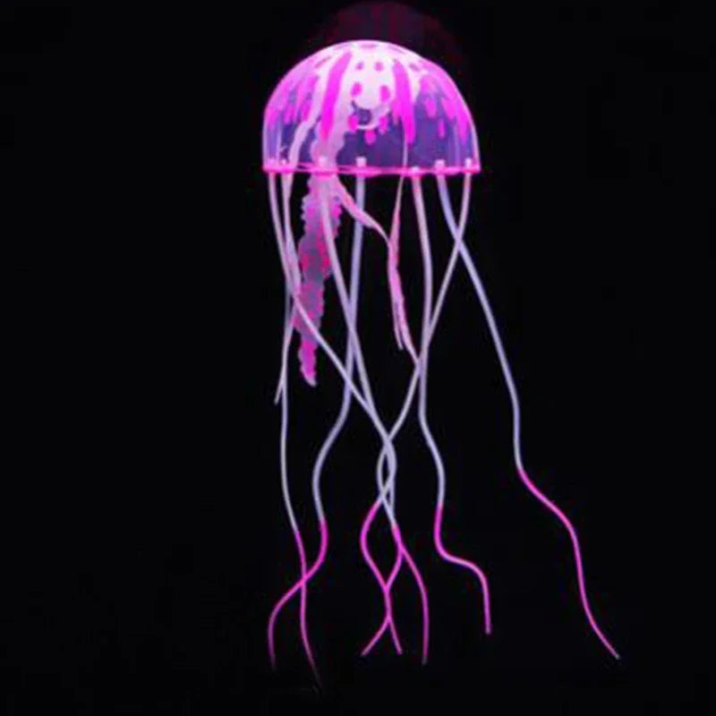 Artificial Swim Glow Jellyfish For Fish Tank Luminous Aquarium Underwater Decoration That Moves With Water Current