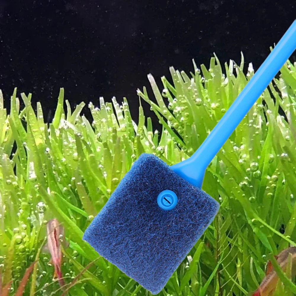 Double Sided Aquarium Algae Scraper Brush for Glass Tanks