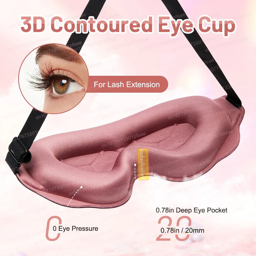 3D Sleep Mask Sleep Aid Eye Mask Block Out Light Travel