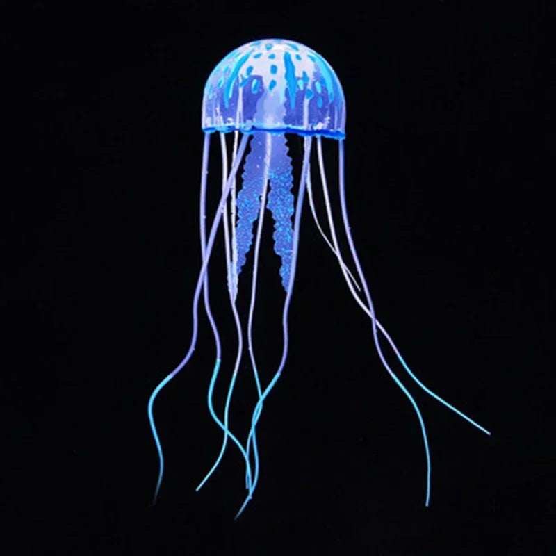 Artificial Swim Glow Jellyfish For Fish Tank Luminous Aquarium Underwater Decoration That Moves With Water Current