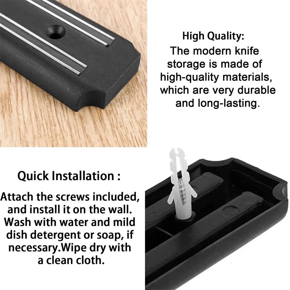 1Pc Magnetic Knife Strip Steel Knife Bar Holder For Kitchen Utensils Tools Rack Maximize Counter Space
