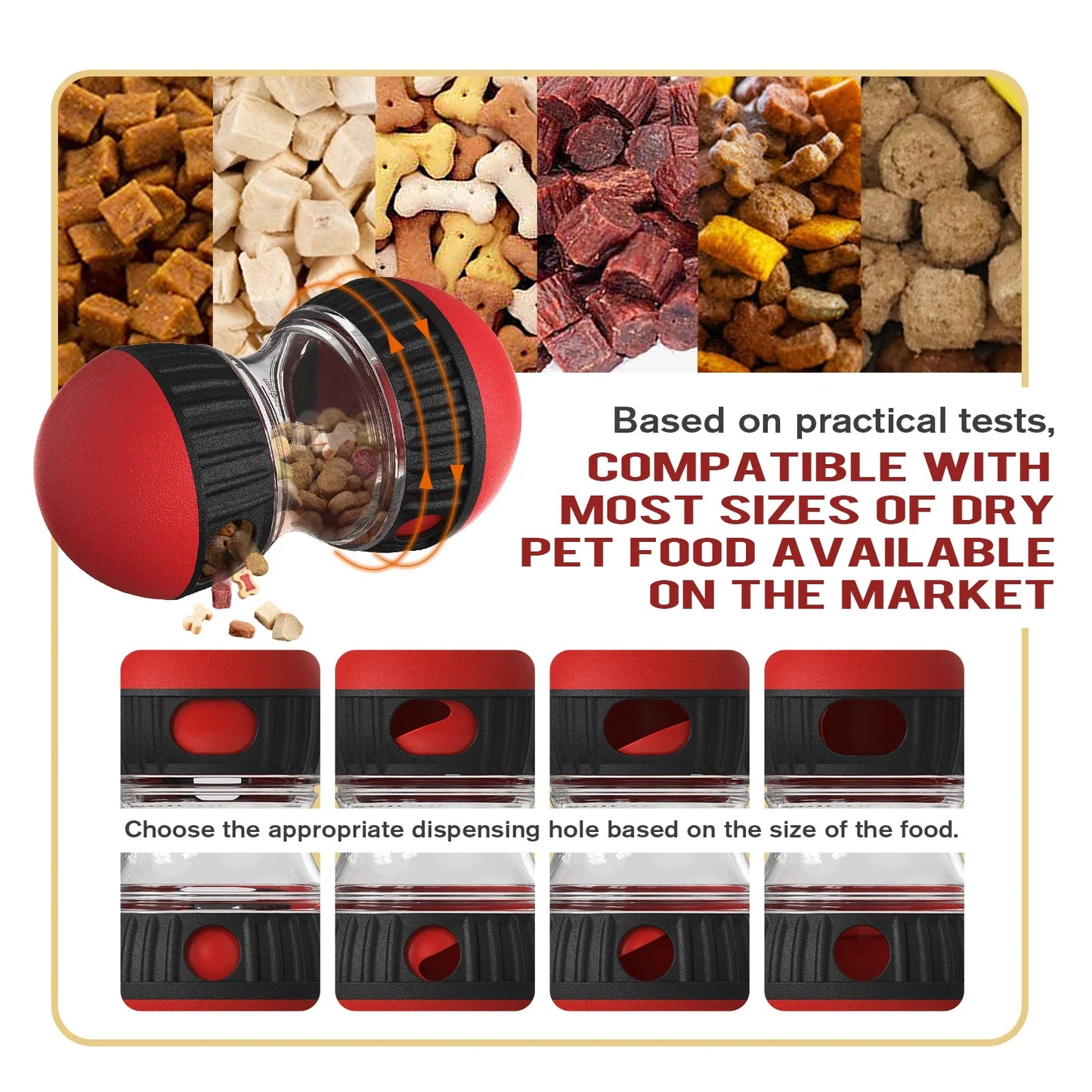 Interactive Dog Toy Slow Feeder Ball For Small Medium Dogs
