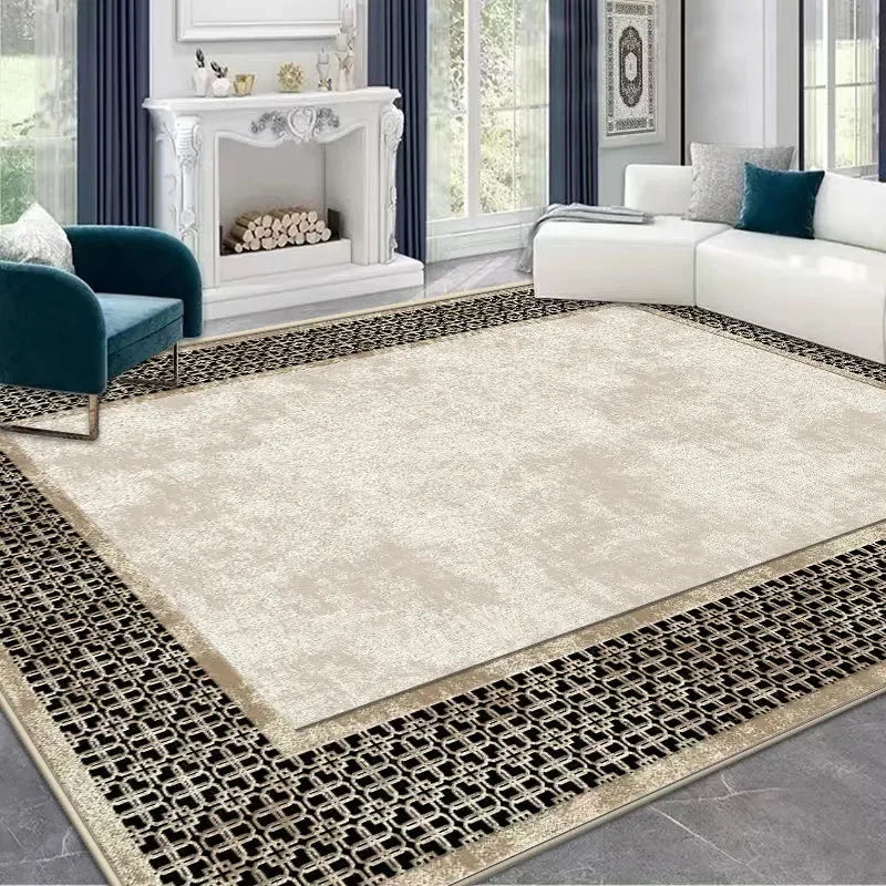 Light Luxury Anti Slip Bedside Rug Living Room Washable