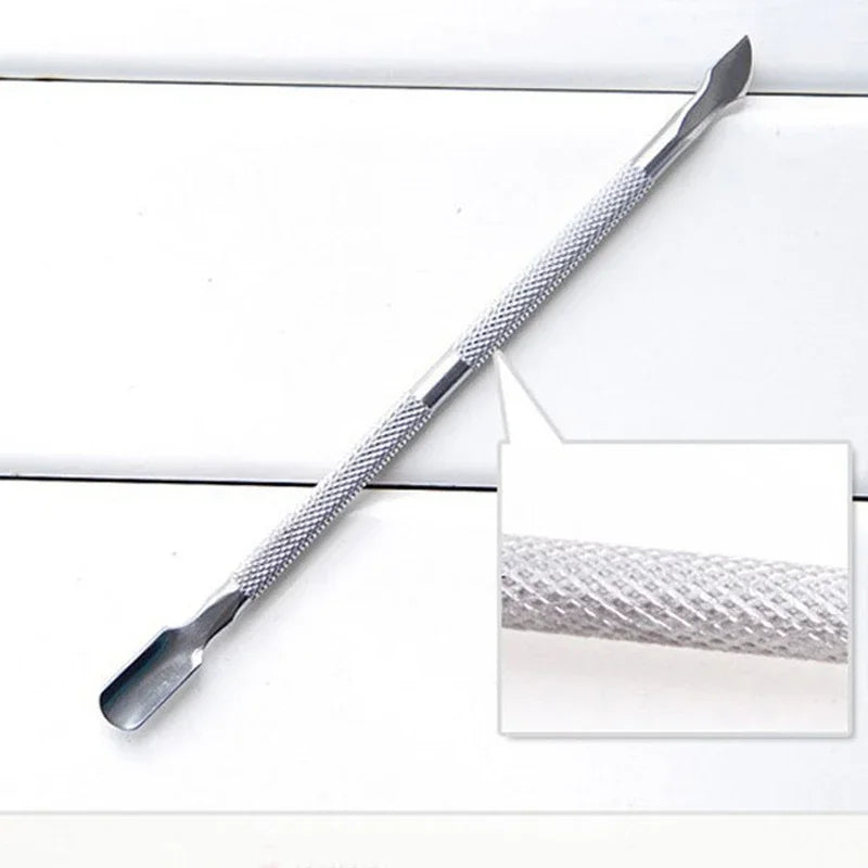 4 Piece Stainless Steel Double Ended Cuticle Pusher Set