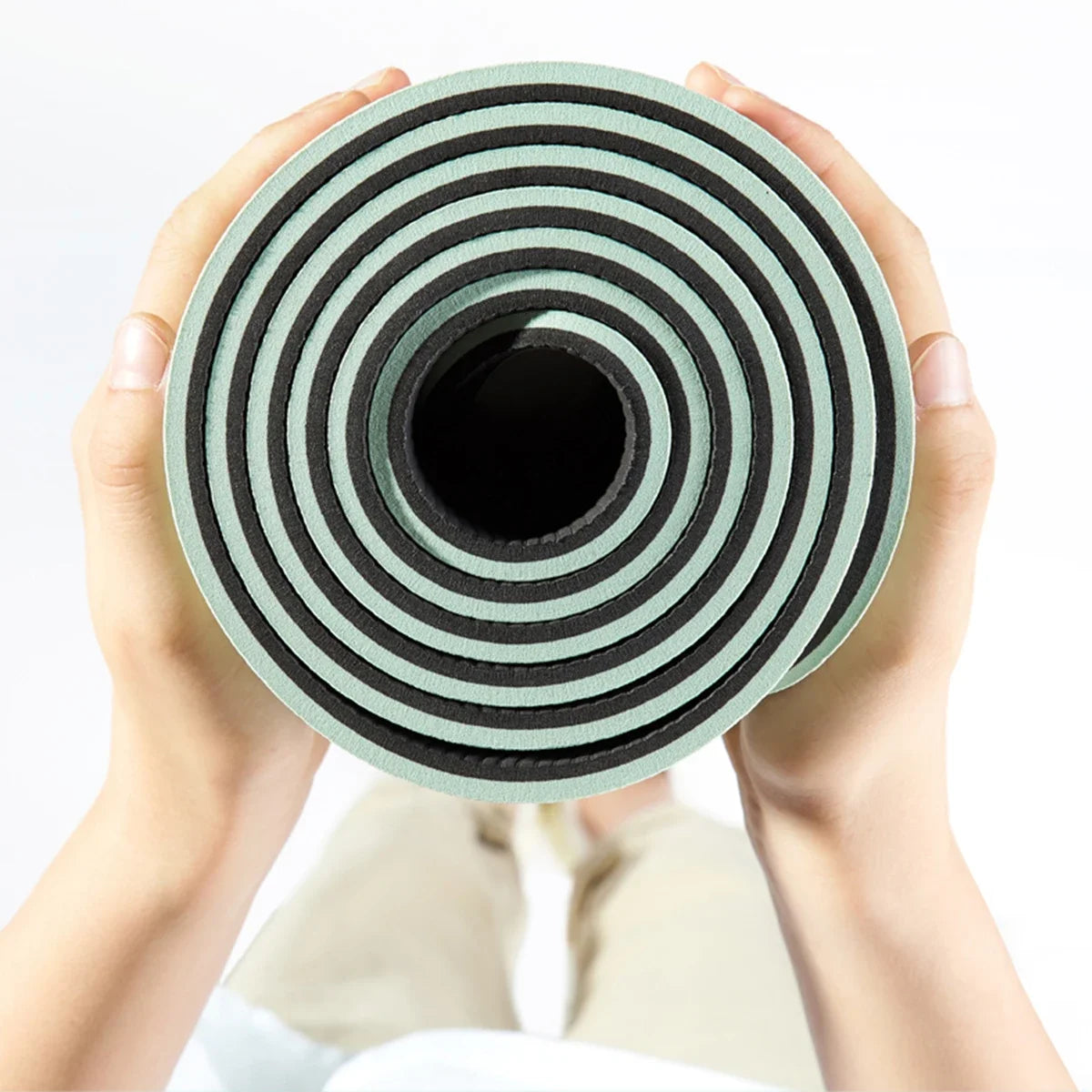 TPE Yoga Mat Non Slip Home Fitness Mat 6mm 180x57cm