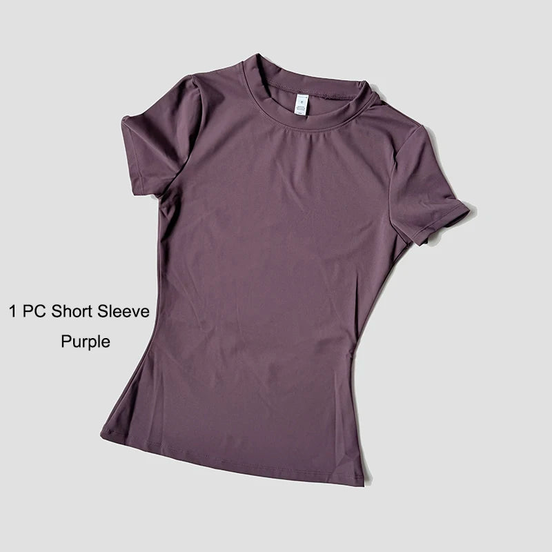 Womens Seamless Knitted Yoga Set Gym Wear Crop Top Pro