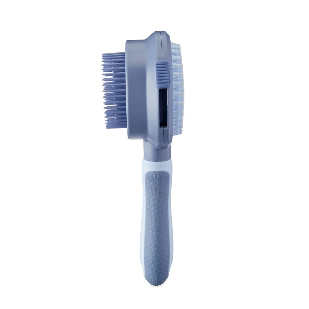 Dog Retractable Pin Brush Dual Sided Self Clean Ergonomic