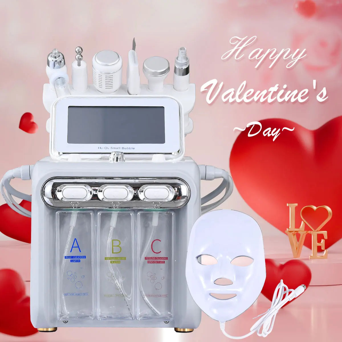 7 In 1 H2O2 Skin Cleansing Hydrofacial Machine Home Use