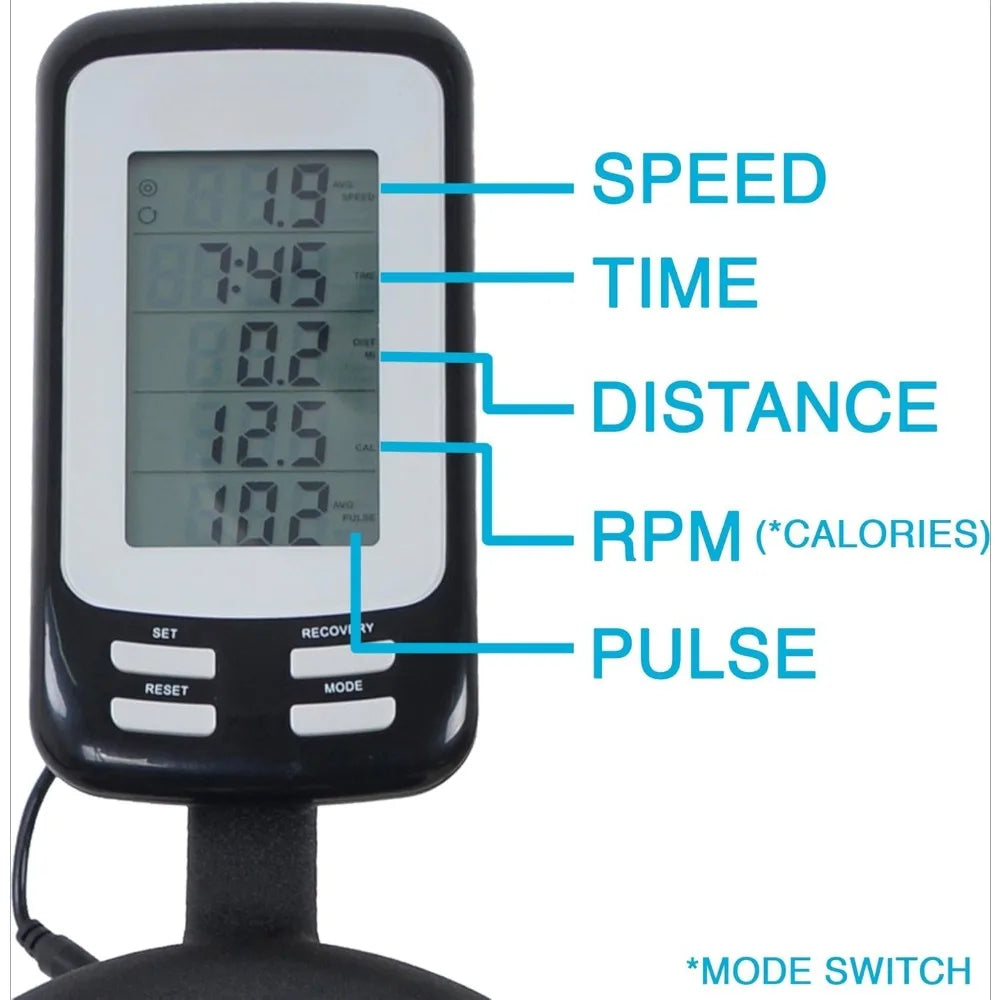Indoor Cycle Bike Magnetic Belt Drive Trainer LCD Monitor