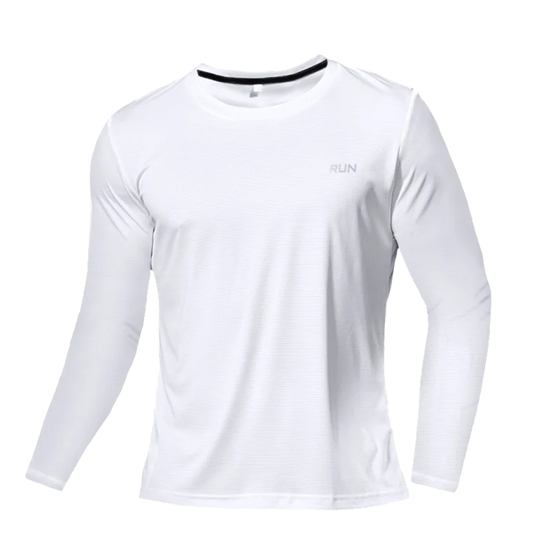 Mens Quick Dry Breathable Long Sleeve Sports T Shirt Gym