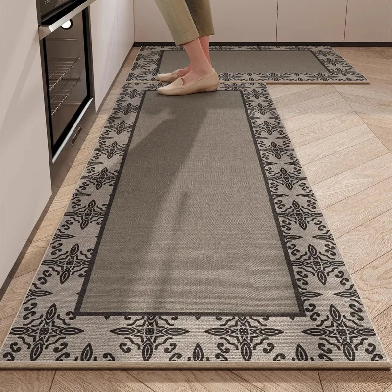 Kitchen Rug TPR Non Slip Footmat Wear Resistant Carpet