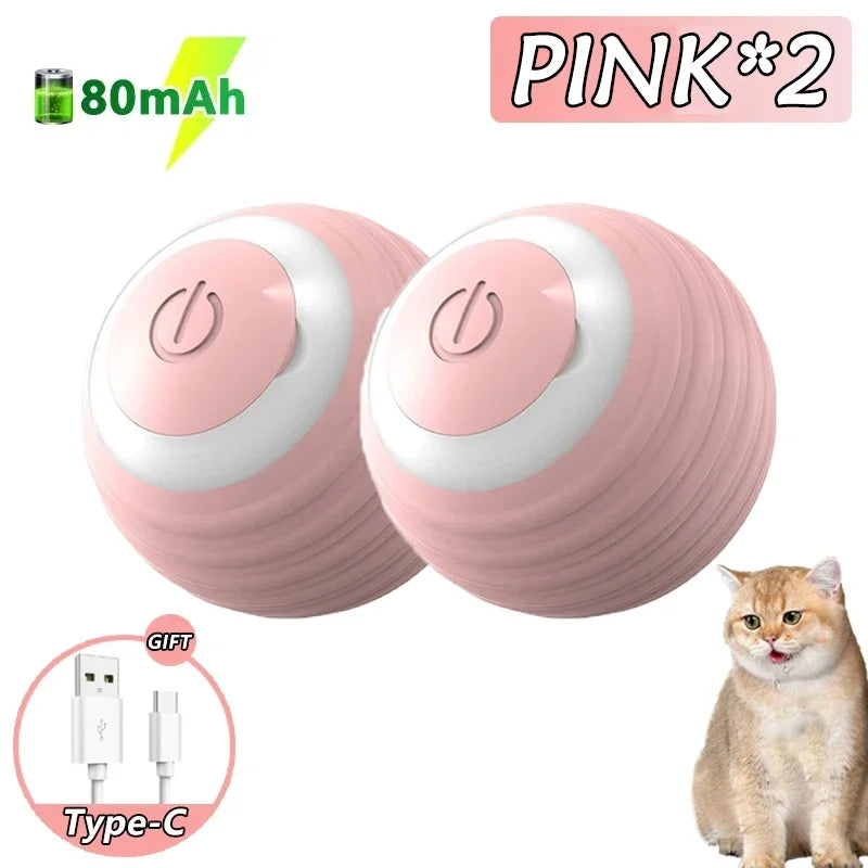 Two Pack Cat Interactive Magic Ball Toy Indoor Rolling