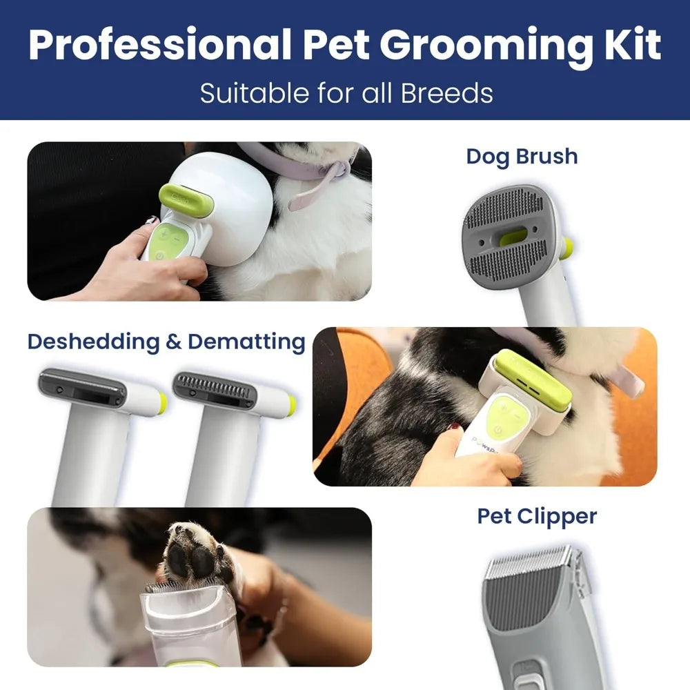 Dog Grooming Vacuum Kit Dogs And Cats 7 Tools Deshedding