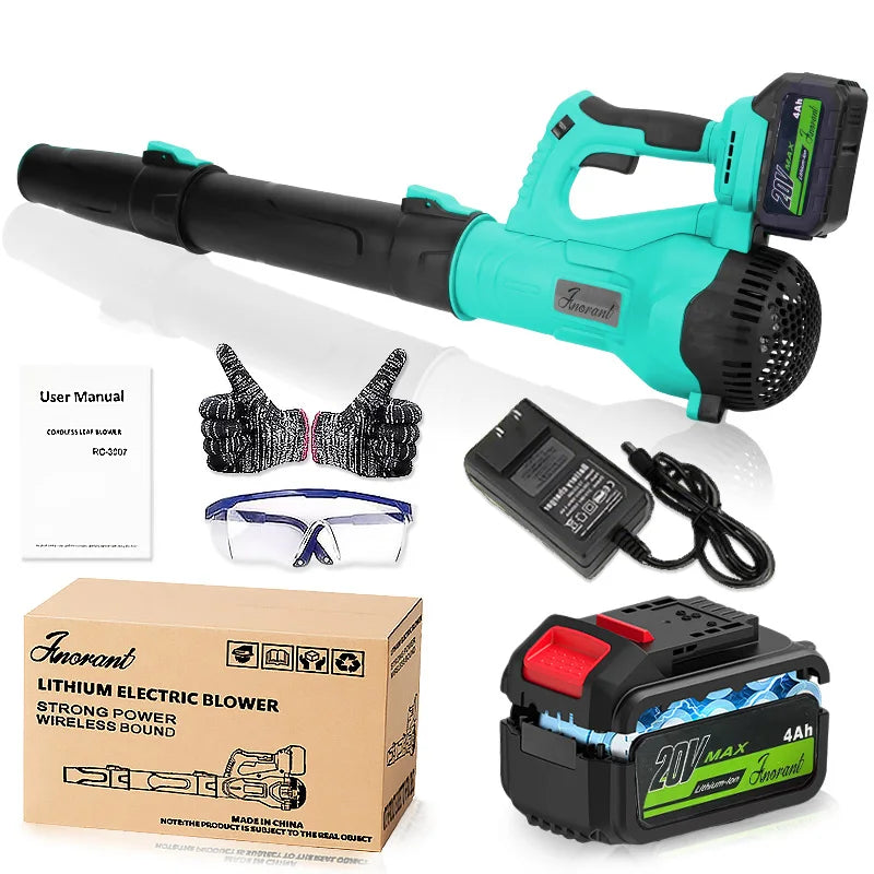 Ultra High Power Cordless Leaf Blower with Battery for Garden Cleaning Leaves Dust Removal and Snow Removal