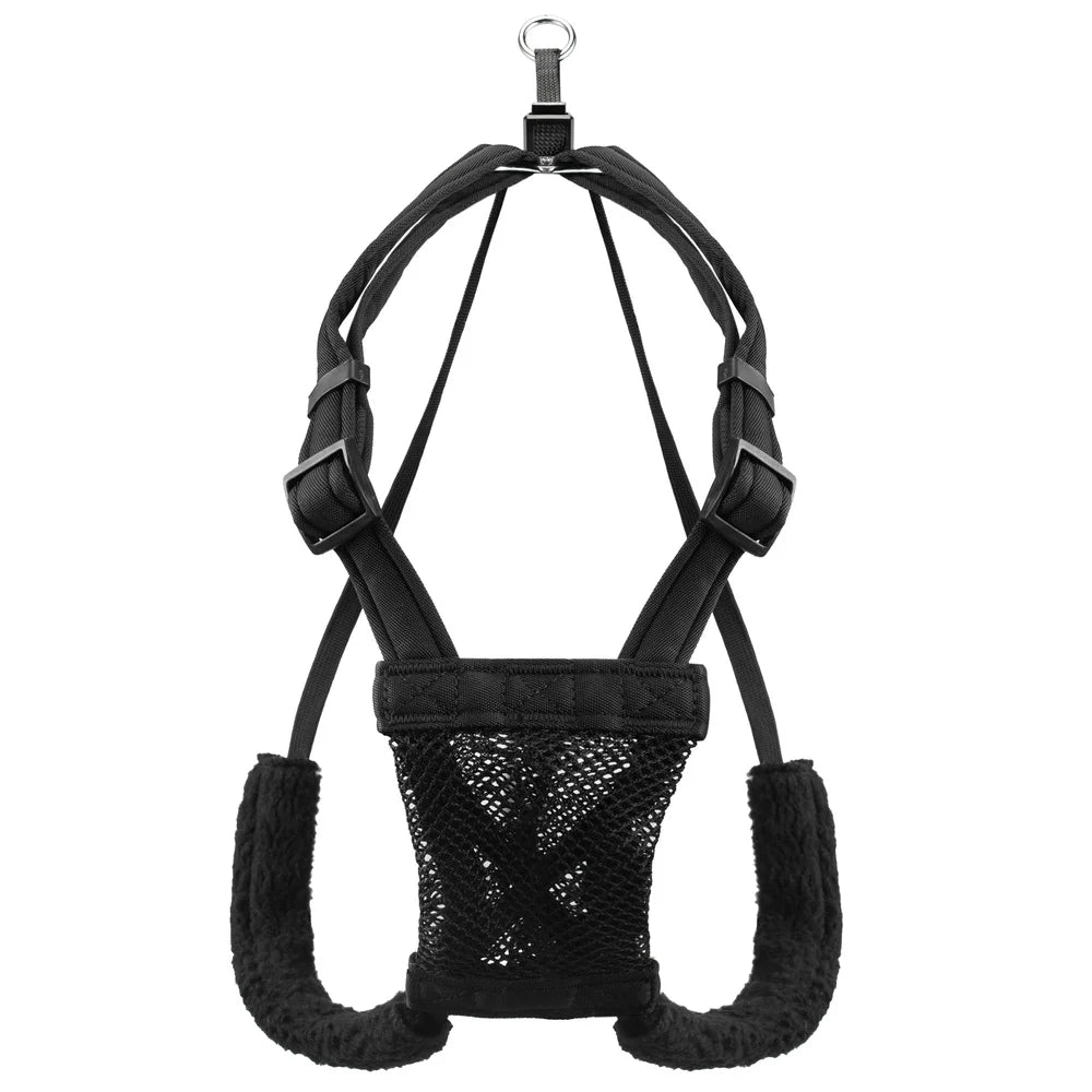 Non Pulling Dog Harness Reflective Nylon Mesh Storage Pouch