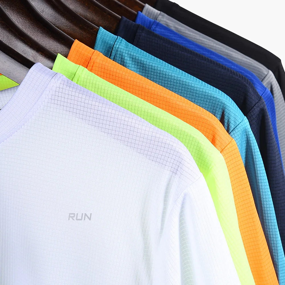 Mens Quick Dry Breathable Long Sleeve Sports T Shirt Gym