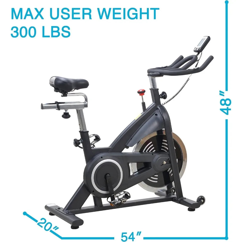 Indoor Cycle Bike Magnetic Belt Drive Trainer LCD Monitor