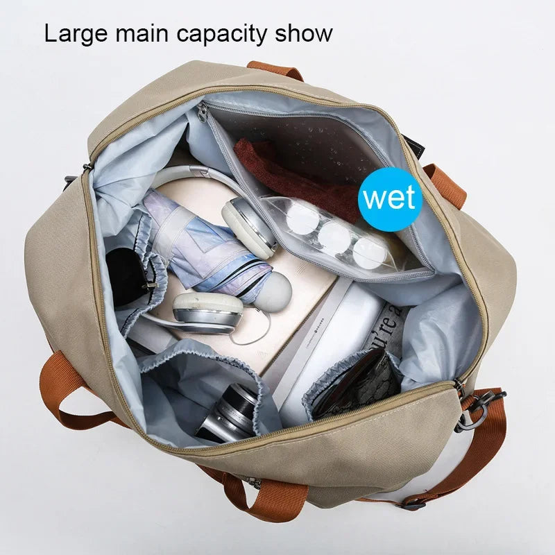 Nylon Travel Gym Bag Unisex Duffle Weekender Carry On