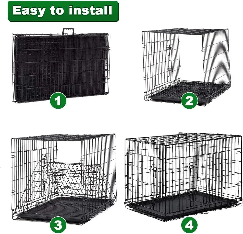 42 Inch Folding Metal Wire Dog Crates For Large Dogs