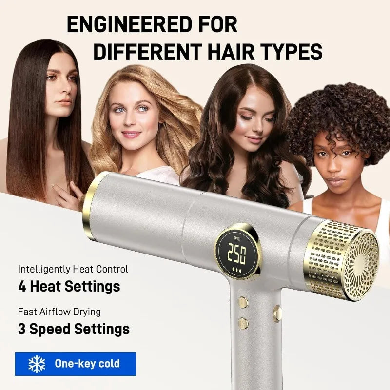 Voltage Ionic Hair Dryer With Diffuser 2000W Professional