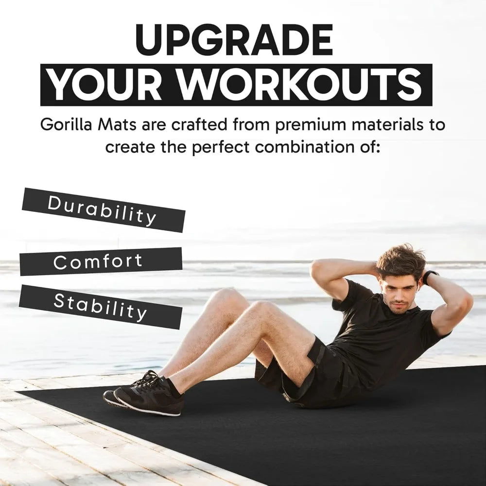 Premium Gorilla Mats Large Exercise Mat 7 Foot By 5 Foot