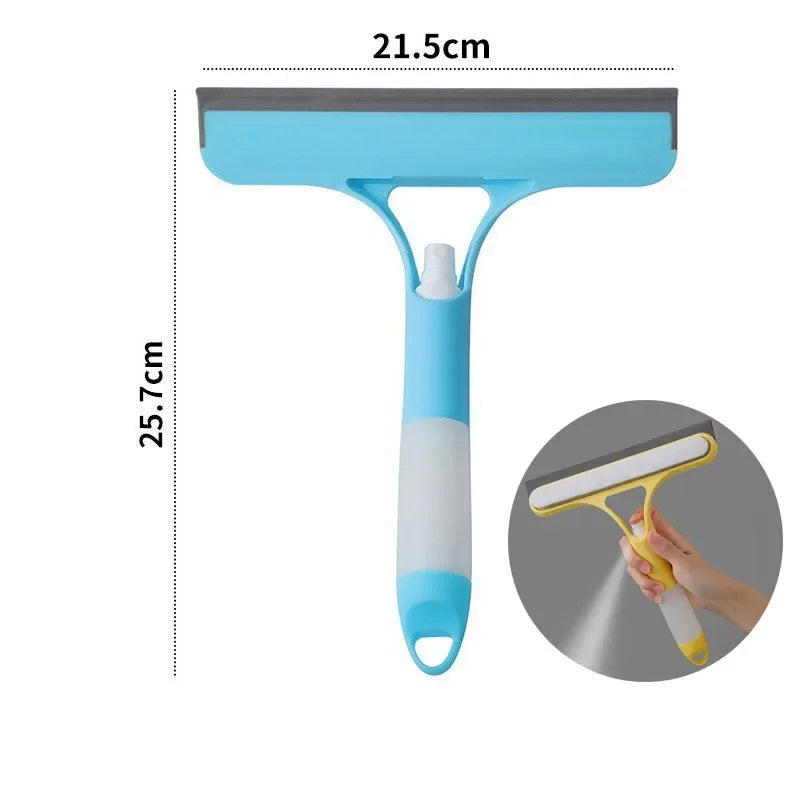 3 In 1 Window Cleaning Squeegee With Spray Bottle Cleaner