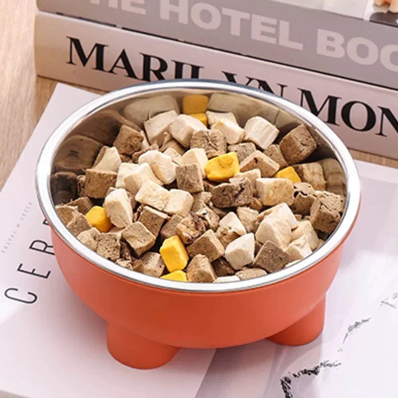 Stainless Steel Pet Dog and Cat Bowl Anti Slip Four Legged