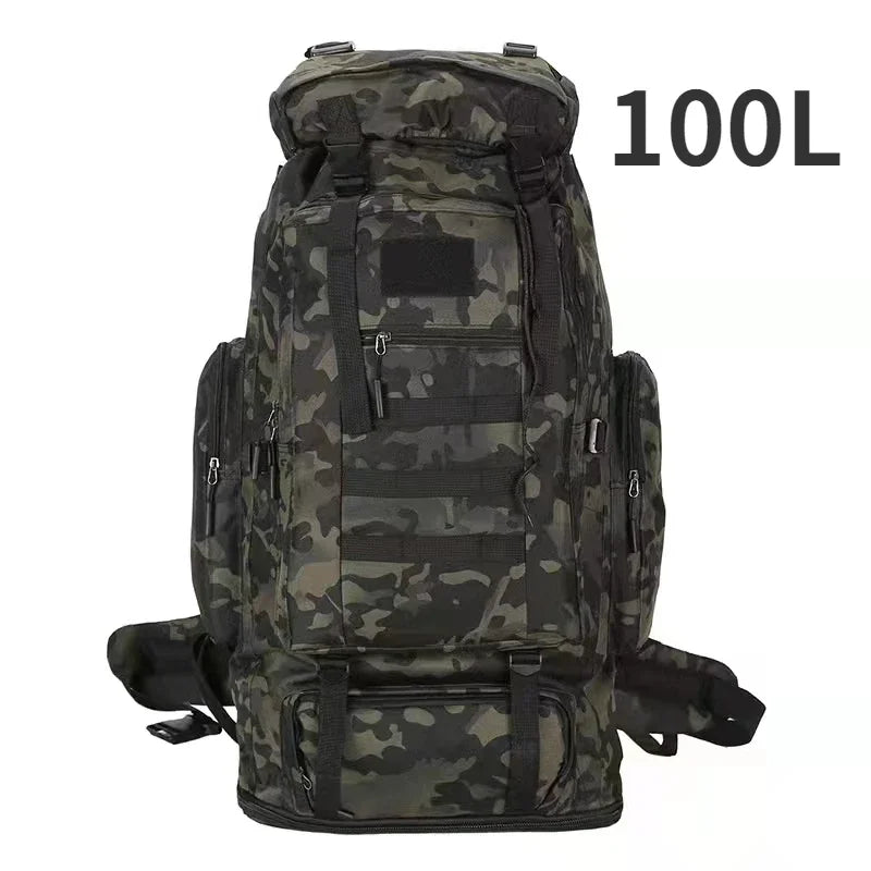 80L To 100L Mountaineering Backpack Climbing Bag Tactical Large Outdoor Hiking Camping Travel