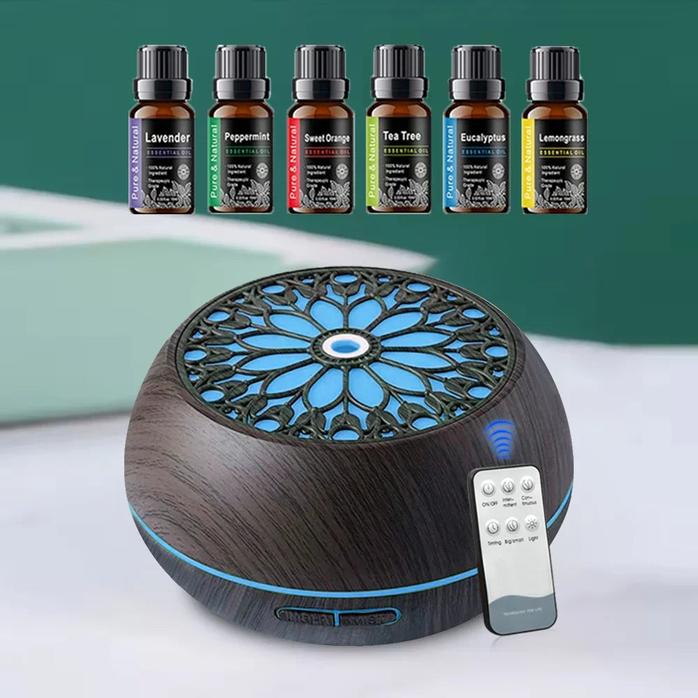 550ml Diffuser and Humidifier with 7 Light Colors and Remote