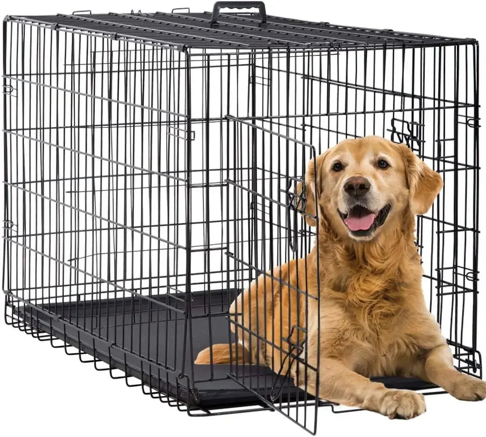 42 Inch Folding Metal Wire Dog Crates For Large Dogs