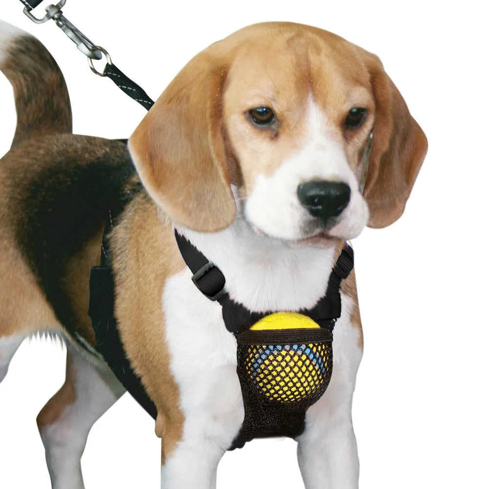 Non Pulling Dog Harness With Storage Pouch Reflective