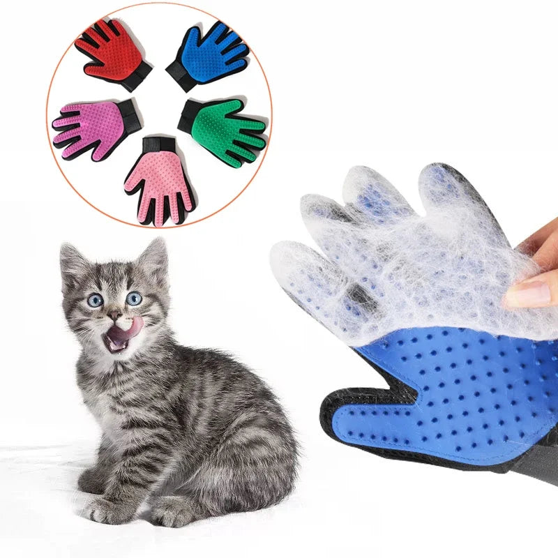 Pet Glove Cat Grooming Glove Deshedding Brush For Cats And Dogs Hair Remover Massage Brush