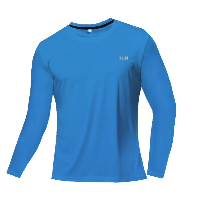 Mens Quick Dry Breathable Long Sleeve Sports T Shirt Gym