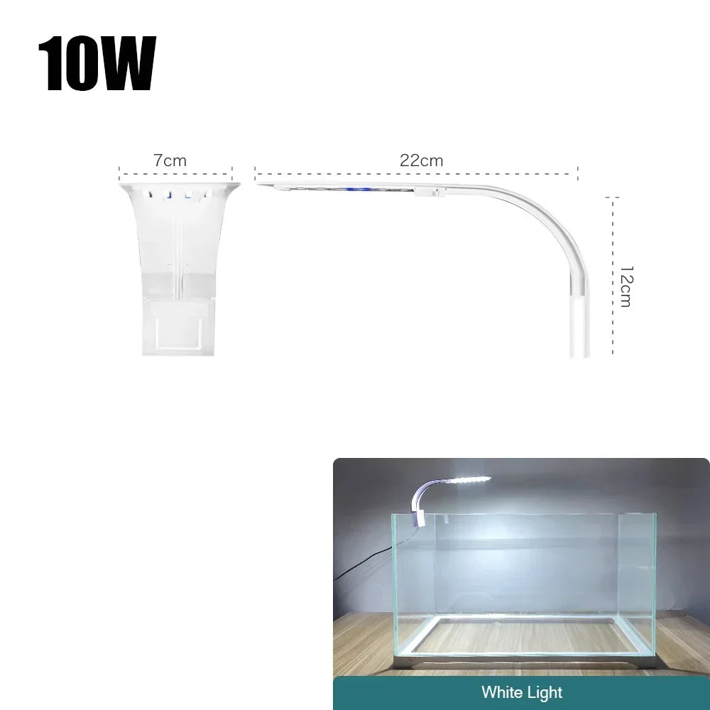 Super Slim LED Aquarium Clip On Light For Plants 5W 10W 15W