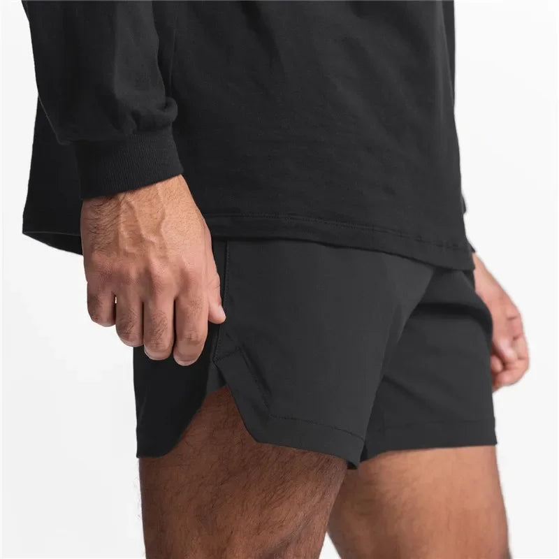 Mens Summer Running Shorts Quick Dry Gym Fitness Shorts